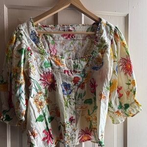 Laura Ashley Multicolor Floral Blouse